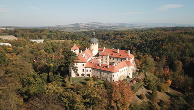 Grabštejn - letecký pohled