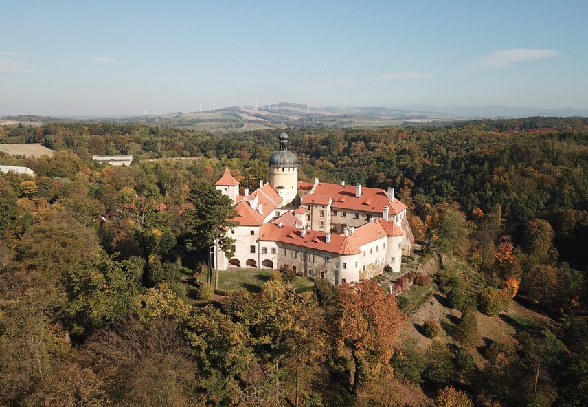 Grabštejn - letecký pohled