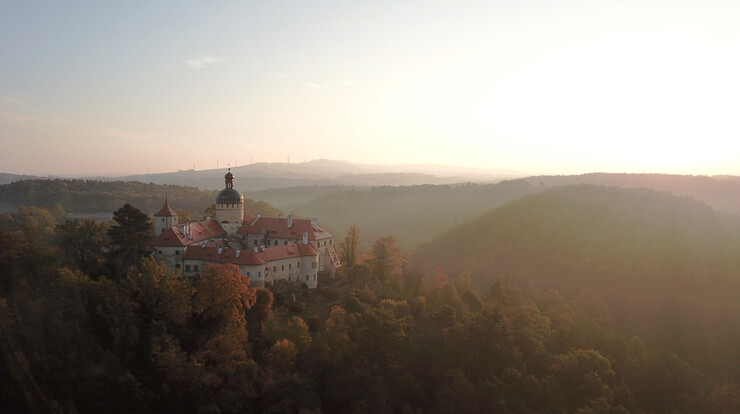 Grabštejn - letecký pohled